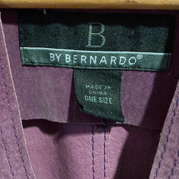 Purple suede poncho - Picture 2 of 3